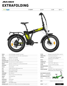 e-bike Atala Extrafolding 20" fat bike